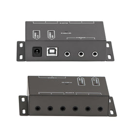 Herfair emitters placed near set-top box and receiver, enables simultaneous multi-device control