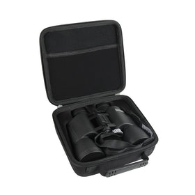 Hermitshell hard travel case for Bushnell Falcon 10x50, front view showing rugged protection.