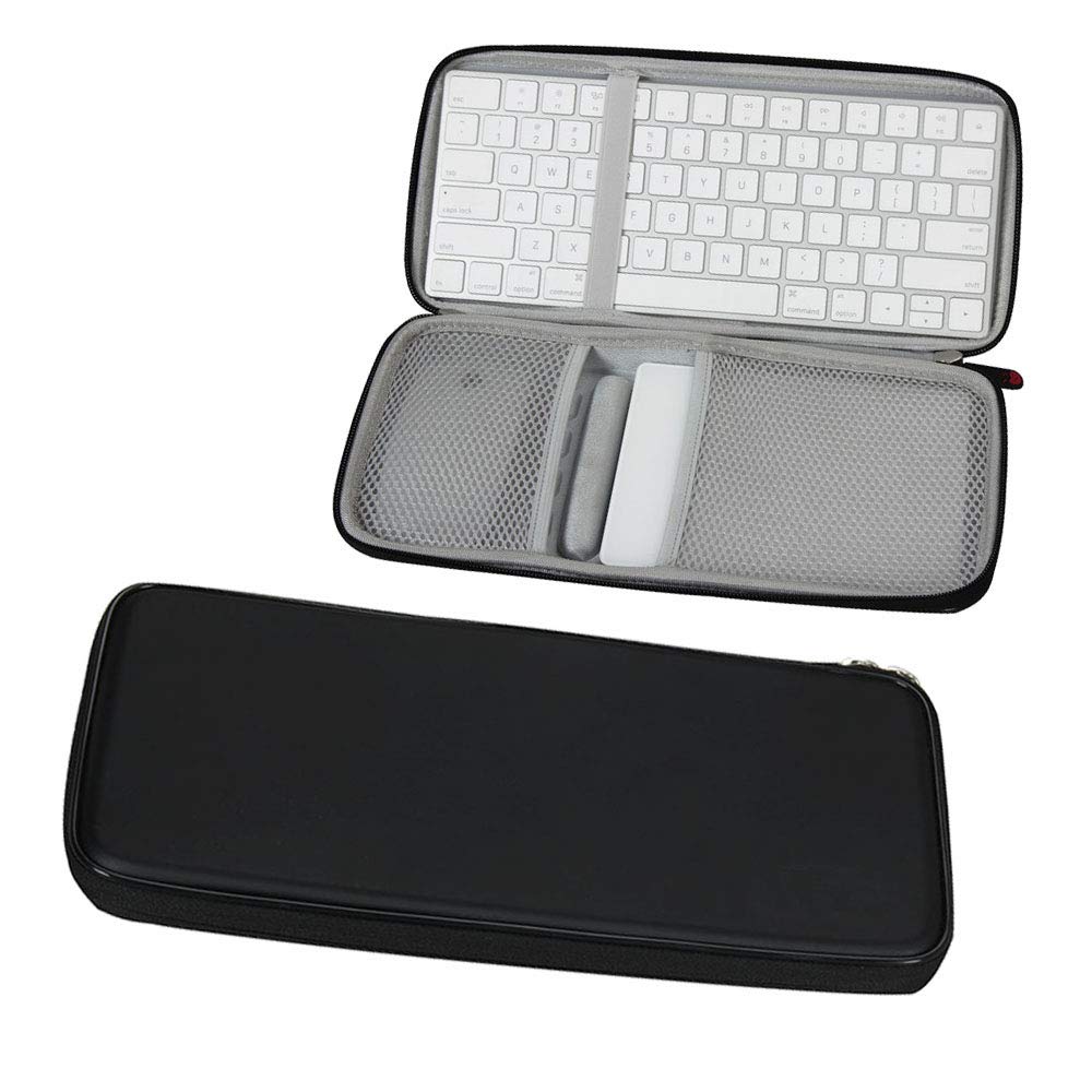 Hermitshell hard travel case exterior view protecting Apple keyboard during transit.