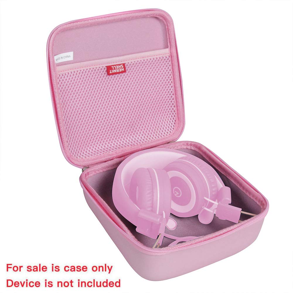 Hermitshell pink EVA hard case for noot headphones, lightweight and sturdy