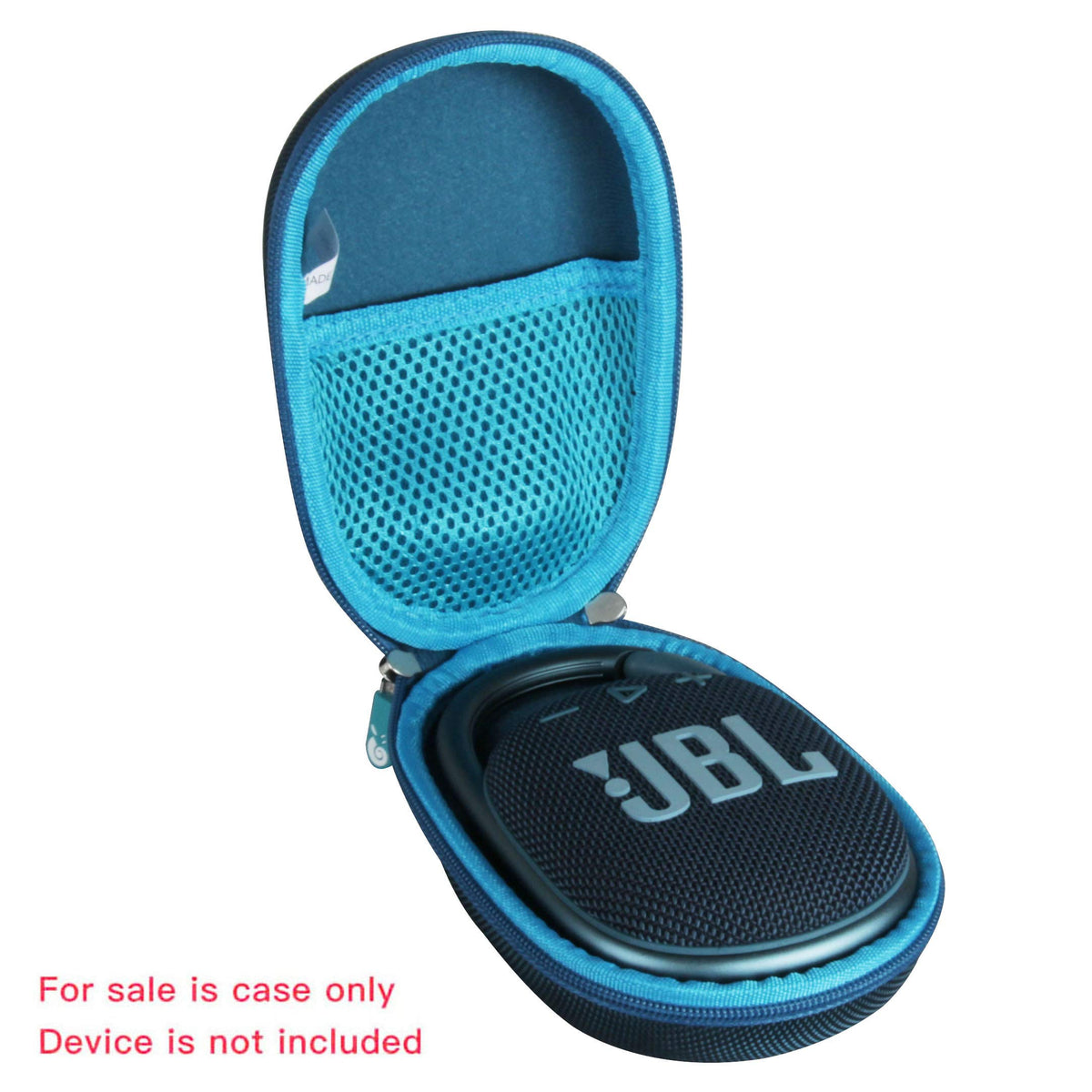 Hermitshell JBL Clip 4/5 blue case open view easy access and compact protection on the move