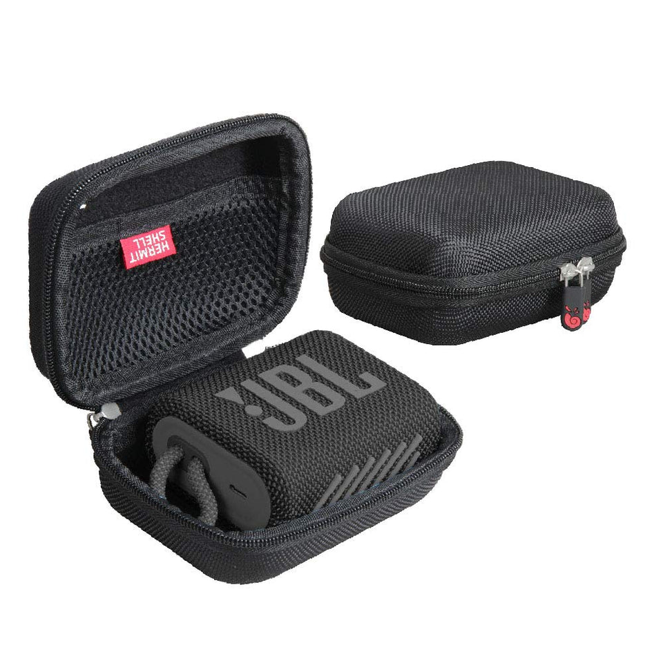 Hermitshell JBL Go 3 case front view shows rugged protection on the go.