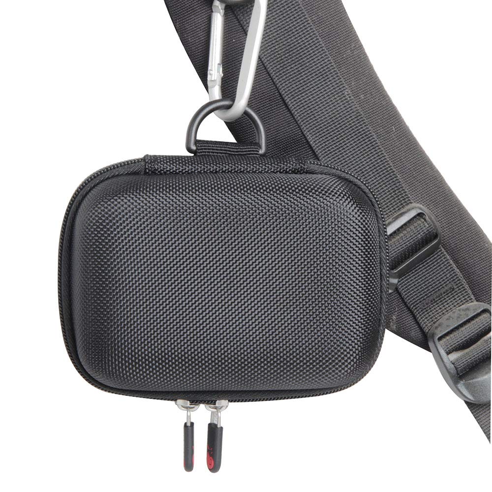 Hermitshell JBL Go 3 case on bag demonstrates portability.