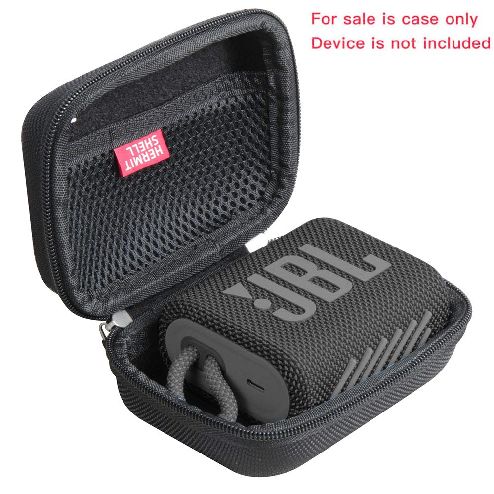 Hermitshell JBL Go 3 case side view highlights compact travel footprint.