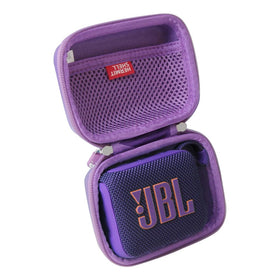 Hermitshell JBL Go 4/5 purple travel case offers rugged on-the-go protection.