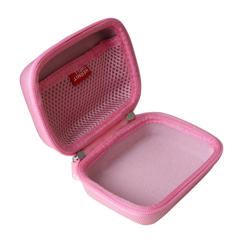 Hermitshell pink JBL Go 4 / GO 5 case, open lid view for easy access
