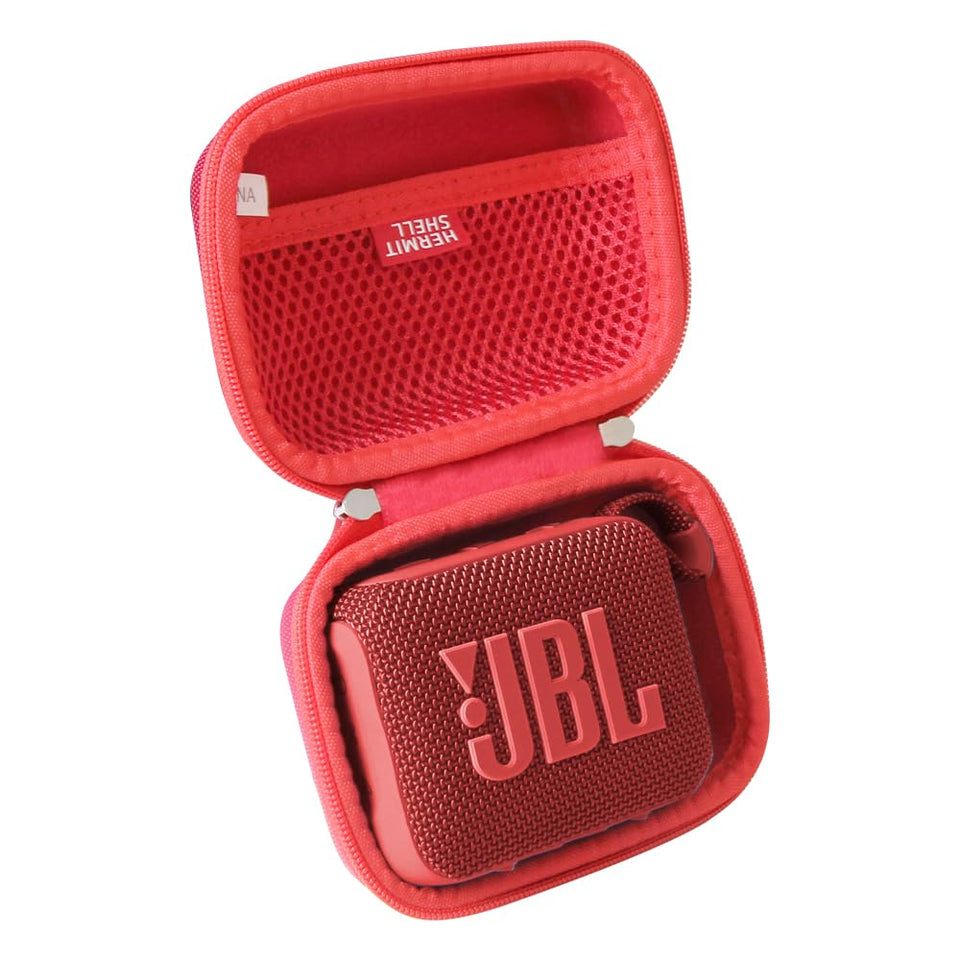 Hermitshell JBL Go 4/Go 5 red case exterior protects on the go, keeping your speaker safe during travel