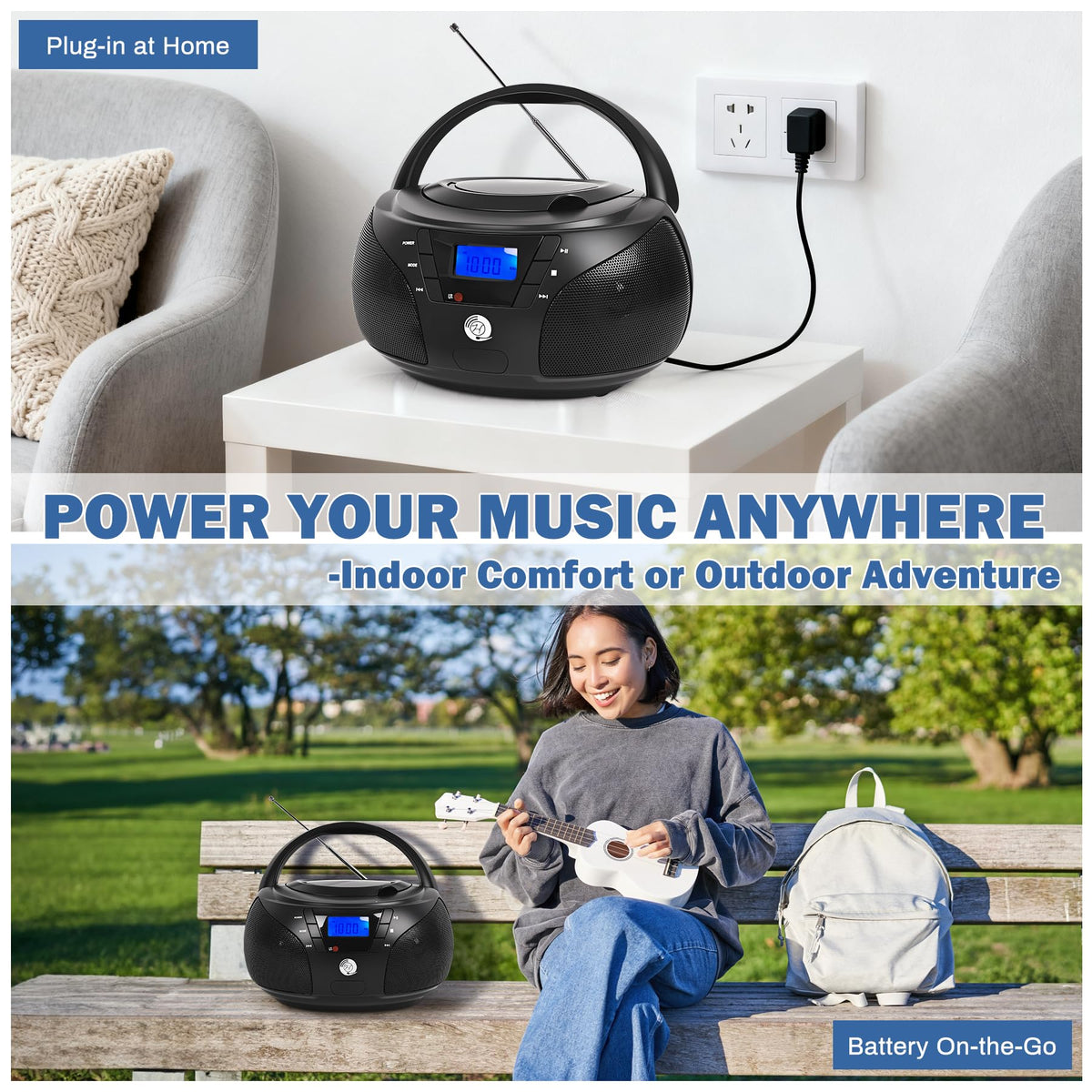 Herneum CD tray open showing disc playback convenience