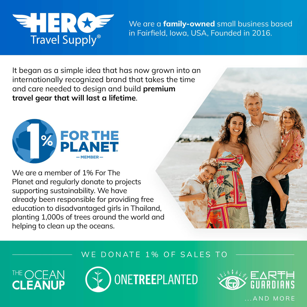 Hero Travel Supply UK adapter three-pack display for multiple devices.