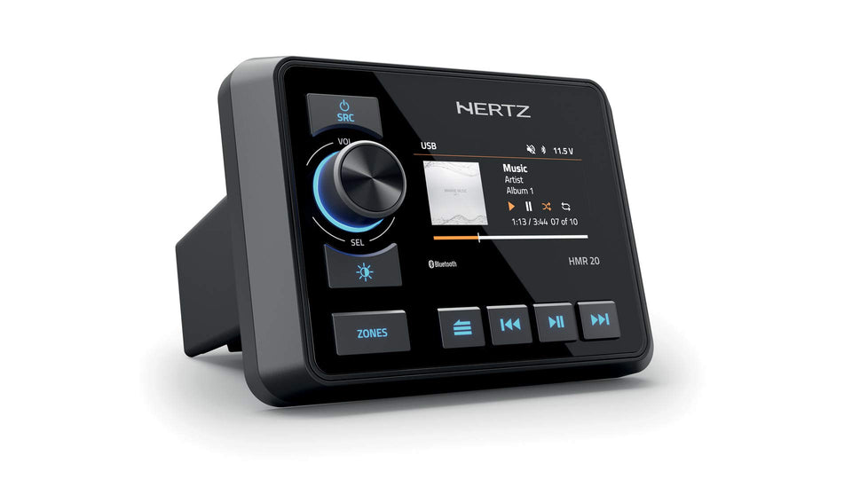 Hertz HMR-20 marine display front view for clear on-deck control