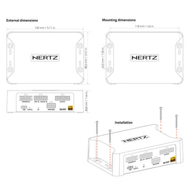 Hertz SPL Show S8 DSP compact metal case blends durability with premium audio.