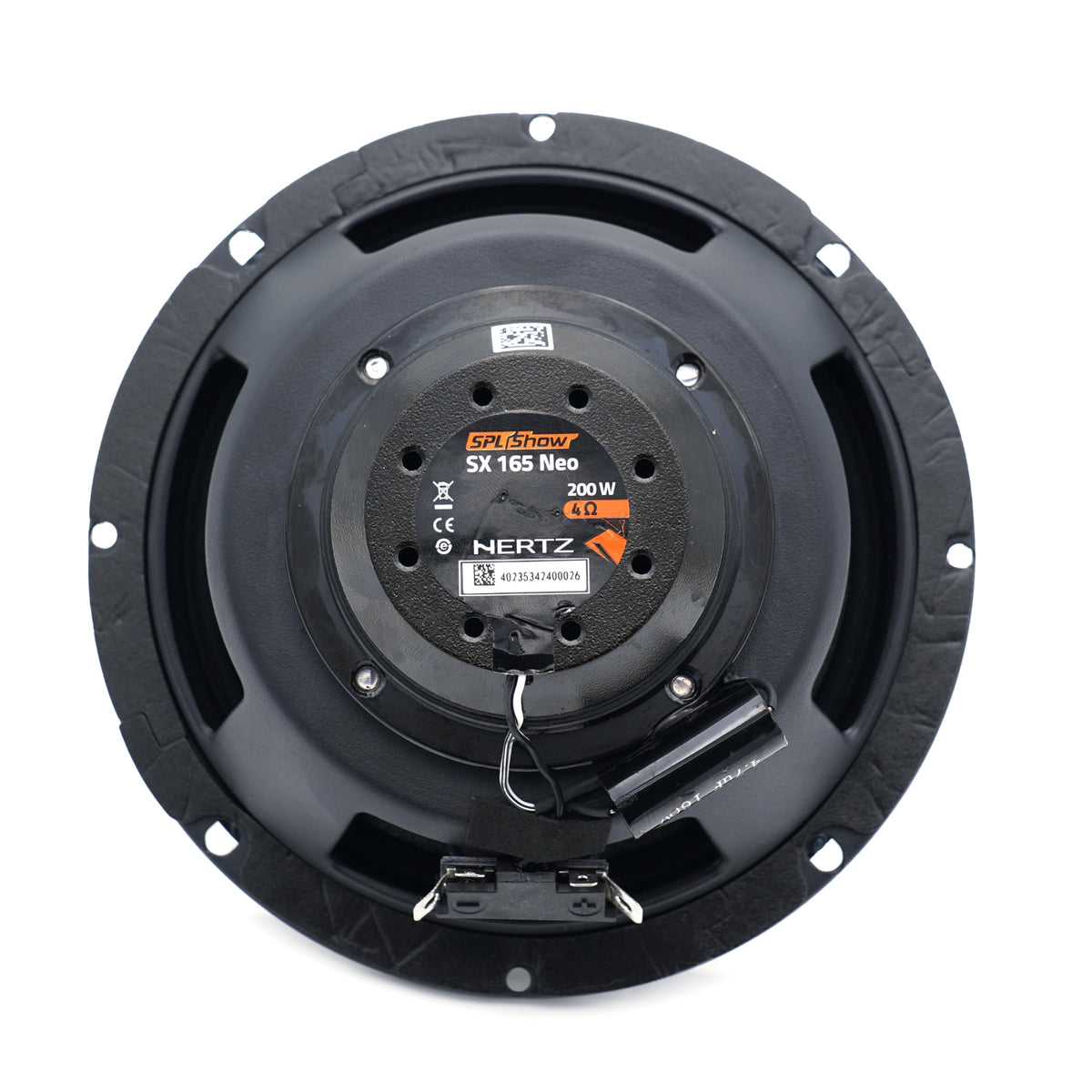 HERTZ SX-165-NEO 4-ohm impedance enables versatile amp pairing.