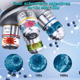 Herwicm coaxial coarse and fine focus for precise, easy focusing