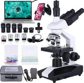 Herwicm trinocular microscope head view enables detailed specimen observation