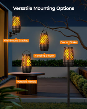 Hesontec multiple mounting options for flexible setup on walls, stakes, or handles