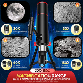 HETEKAN 500mm refractor ideal for distant landscapes and daytime viewing.