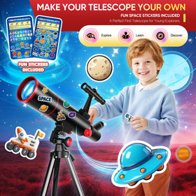 HETEKAN backpack and space stickers keep accessories organized and fun.