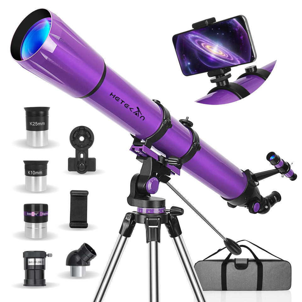HETEKAN telescope with 90mm aperture ready for bright stargazing