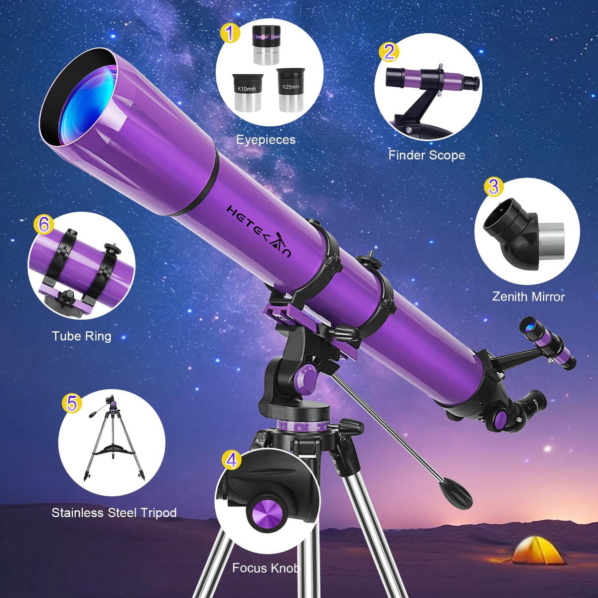 HETEKAN AZ tripod showing smooth horizontal and vertical tracking