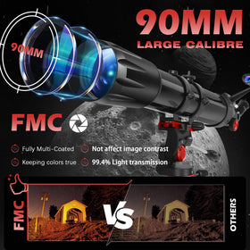 HETEKAN telescope 900mm refractor offers clear targets for beginners and curious observers.