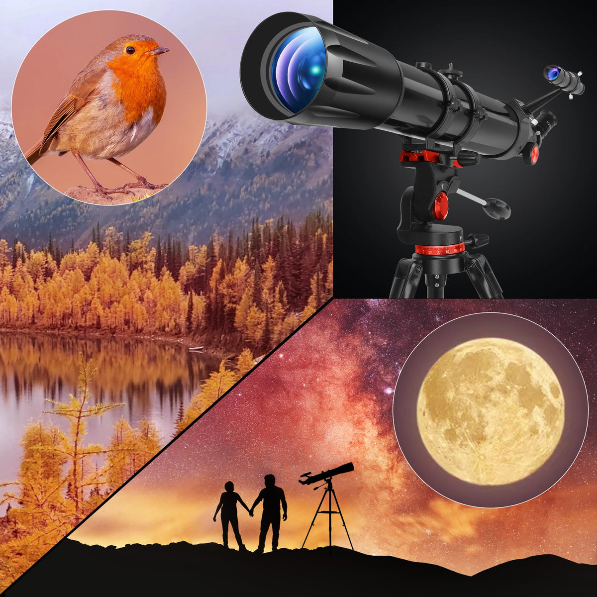 HETEKAN phone adapter enables sharing live views or photos.