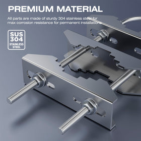 HEVIDUBANA two 8-inch thread rods included for adjustable installation height.