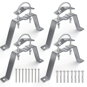 HEVIDUBANA 4-Inch antenna wall mount kit in 304 stainless steel for rugged outdoor use.