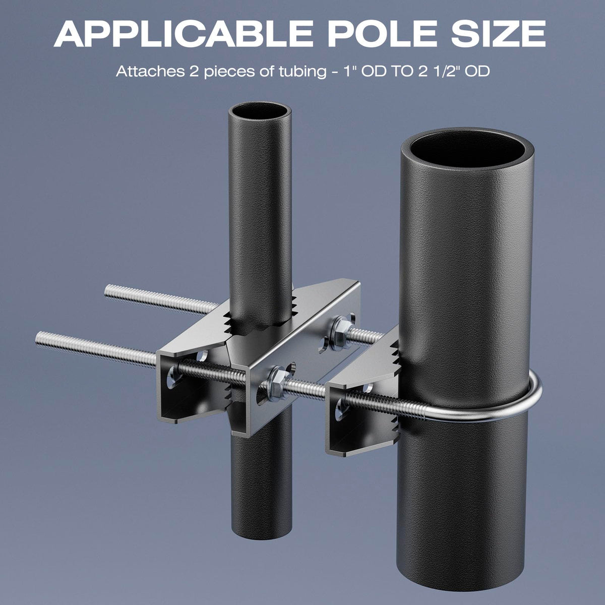 HEVIDUBANA flange nuts for quick, sturdy mast fastening.