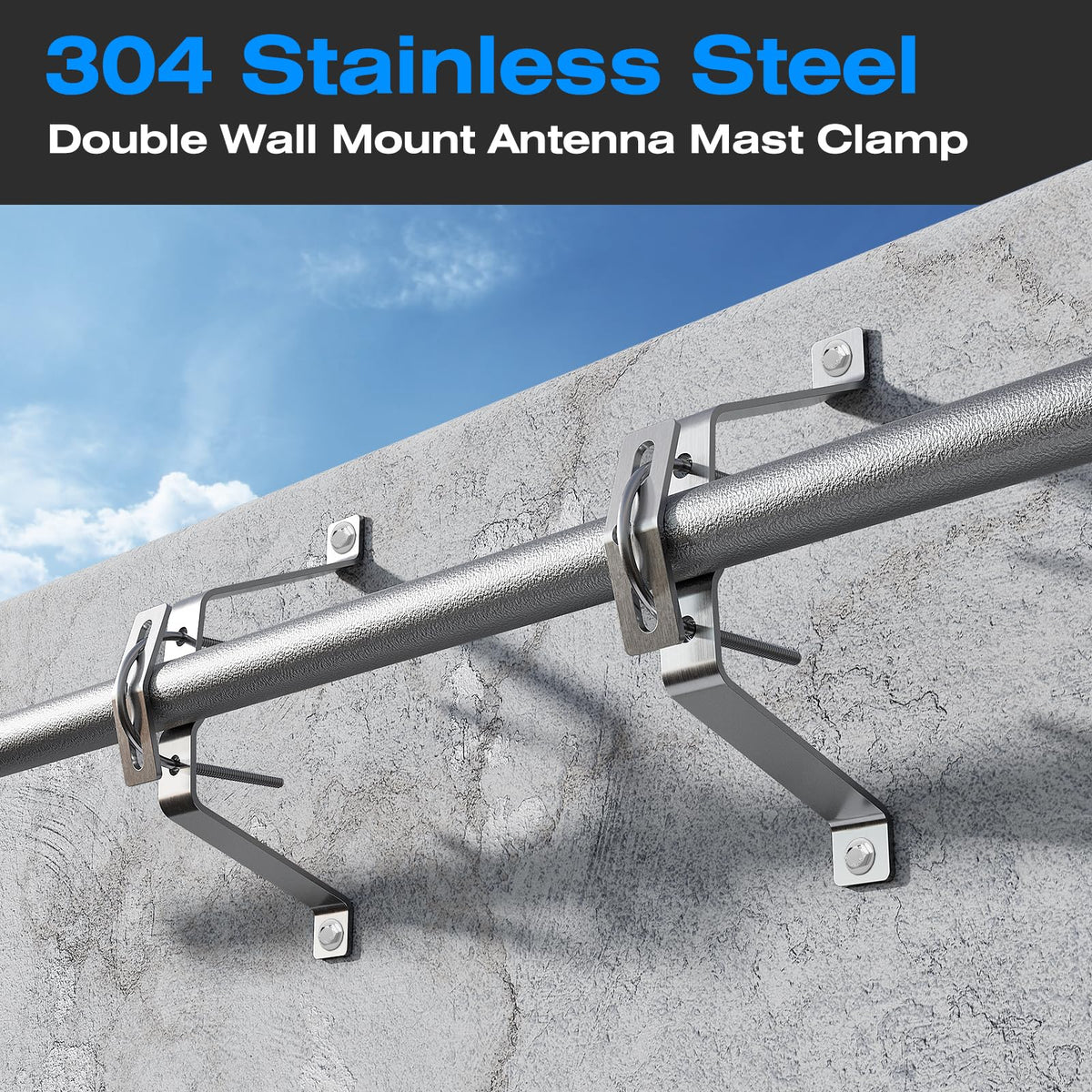 HEVIDUBANA bracket close-up showing sturdy stainless steel construction.