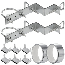 HEVIDUBANA front packaging showing two complete chimney mount kits and benefits of corrosion resistance