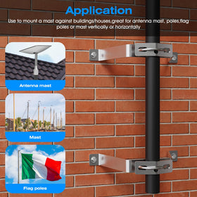 HEVIDUBANA wall-mount installation illustrating outdoor use with proper clearance.