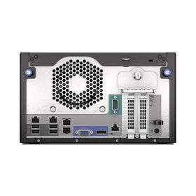 HP ProLiant MicroServer Gen11 rear view, easy backend connectivity.
