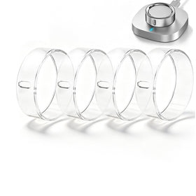 Hexasider 4-pack ring covers on Oura Gen4, premium metallic finish enhances style.