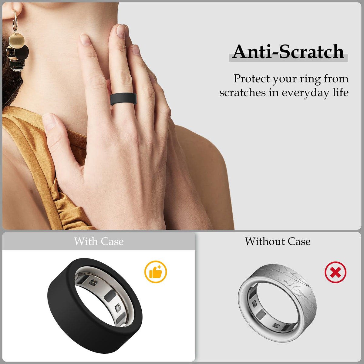 Hexasider cover notch aligned with charger demonstrating charge-friendly design