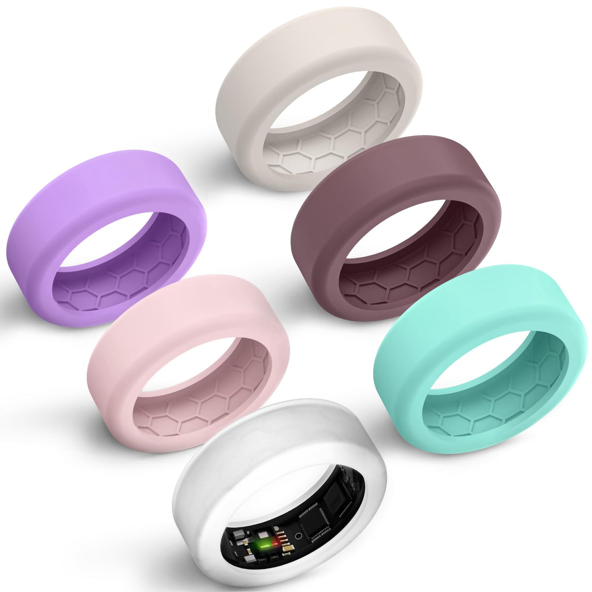 Hexasider front packaging showing six colorful silicone covers and brand benefit