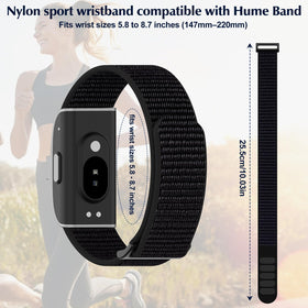 Hexasider Hume band strap adjustable closure for a perfect fit.