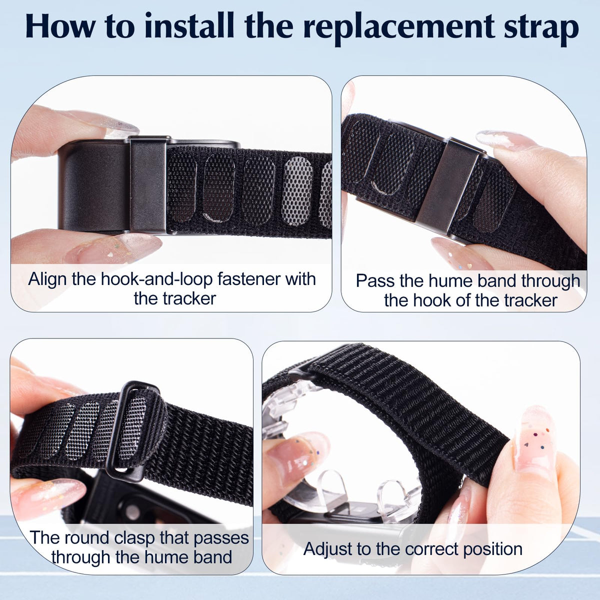 Hexasider Hume band strap moisture-wicking and fast-drying performance.