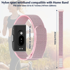 Hexasider Hume Band nylon strap with mesh weave for enhanced breathability during workouts.