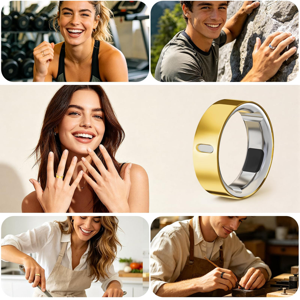 Hexasider Stylish aesthetic enhancement for Oura Ring protection