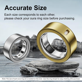 Hexasider Oura Gen3/4 ring cover in gold finish adds luxury and protection.