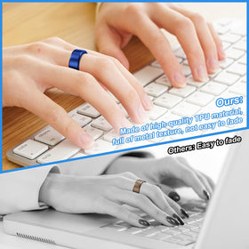 Hexasider Oura ring cover in silver finish blends durability with style.