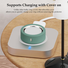 Hexasider cover on Oura ring worn on finger for scratch protection