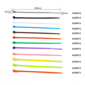 HexinYigjly nylon zip ties 12-color set eases multi-item labeling and routing