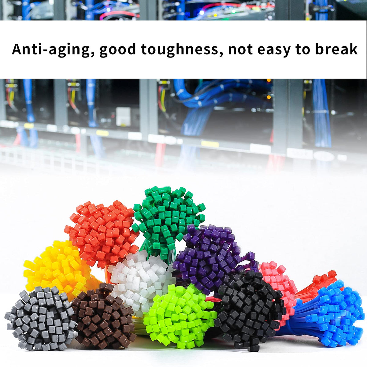 HexinYigjly wire and cable management zip ties in durable nylon