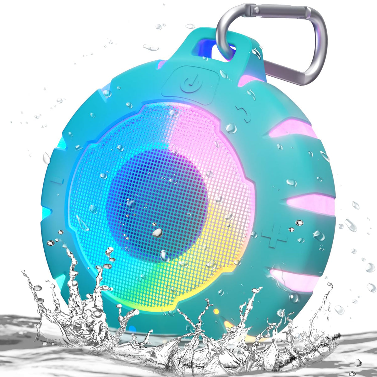 HEYSONG front packaging view showing waterproof speaker benefits