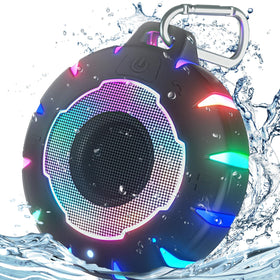 HEYSONG speaker front view showing waterproof design and clear branding