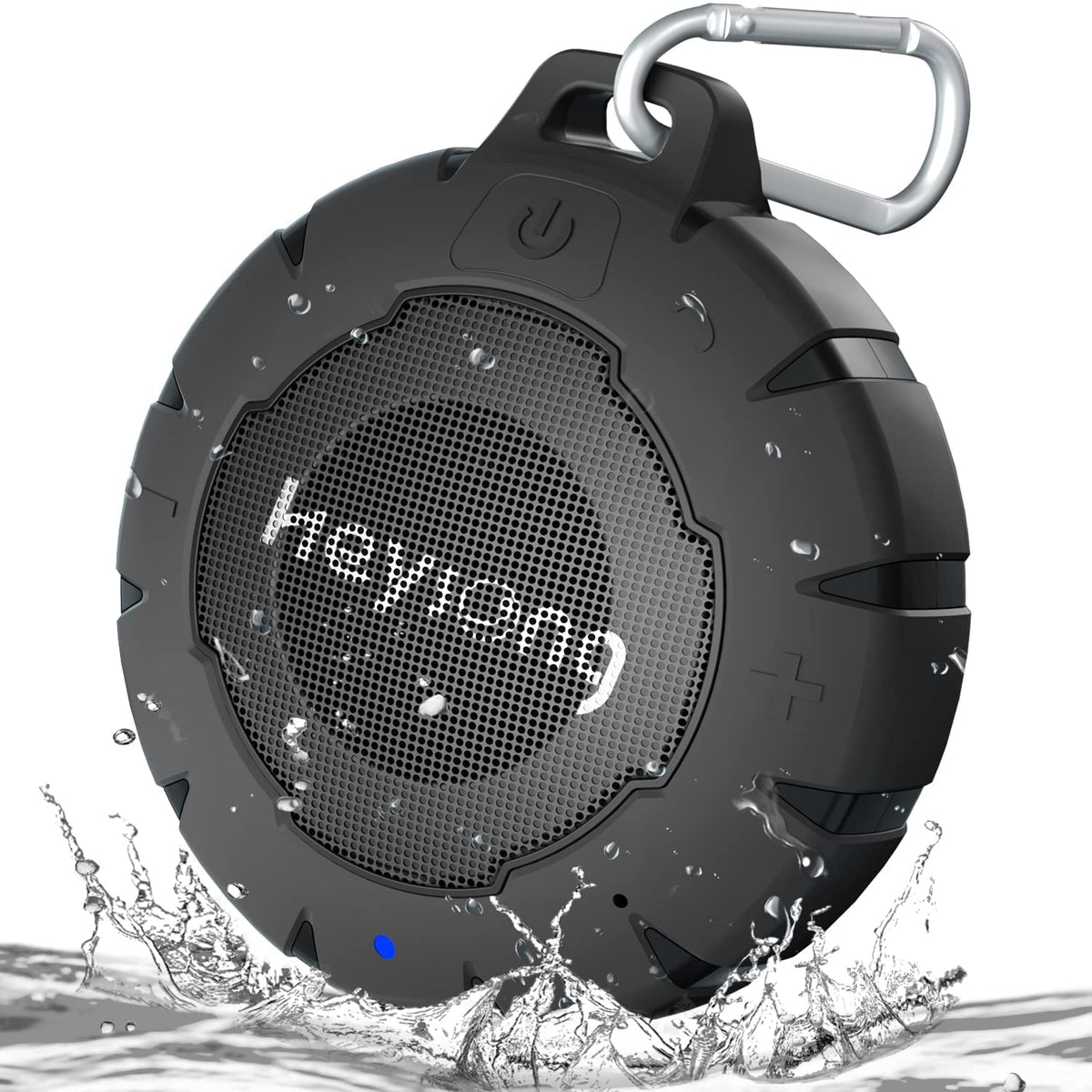 HEYSONG front view showing controls and waterproof design for reliable music