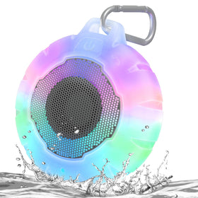 HEYSONG front view showing compact speaker and clear branding, excellent portability