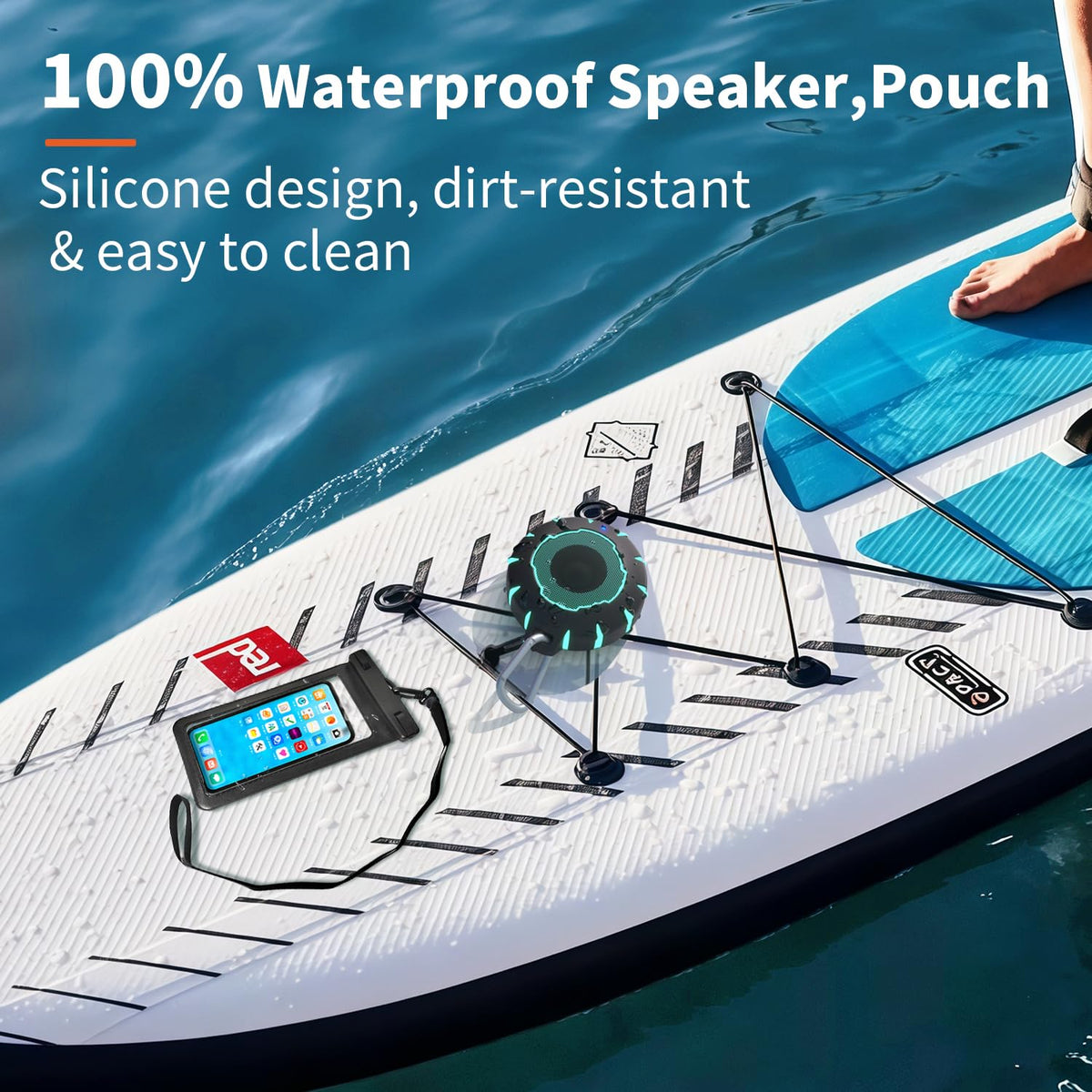 HEYSONG waterproof phone pouch clear window allows touchscreen use safely