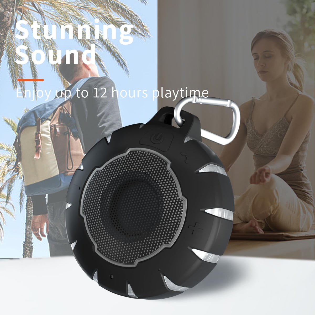 HEYSONG poolside lifestyle shot illustrating beachproof protection and fun